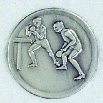 Zinn-Emblem 50mm Tischtennis "Doppel"