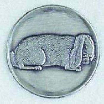 Zinn-Emblem 50mm Kaninchen "Dt. Widder"