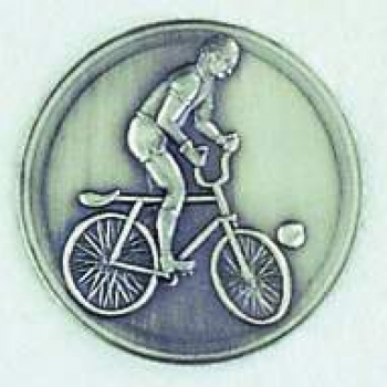 Zinn-Emblem 50mm Radsport "Radball"