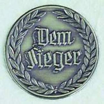 Zinn-Emblem 50mm Neutral "Dem Sieger"