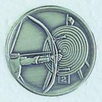 Zinn-Emblem 50mm Schützen "Bogenschütze"