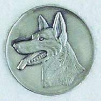Zinn-Emblem 50mm Hunde "Schäferhund"