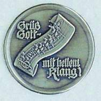 Zinn-Emblem 50mm Gesang und Musik "Gesangverein"