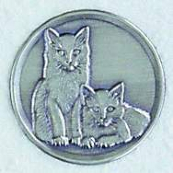 Zinn-Emblem 50mm Katzen "Siamkatze"