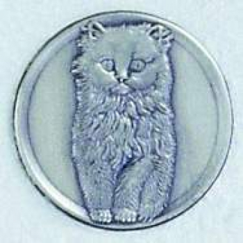 Zinn-Emblem 50mm Katzen "Perserkatze"