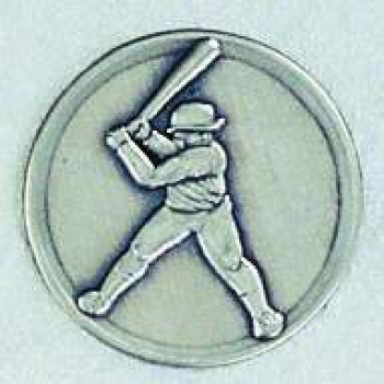 Zinn-Emblem 50mm "Baseball"