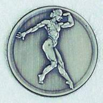 Zinn-Emblem 50mm Bodybuilding "Damen"