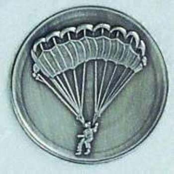 Zinn-Emblem 50mm Flugsport "Fallschirmspringen"
