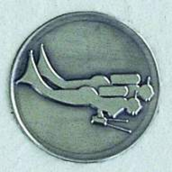 Zinn-Emblem 50mm Schwimmen "Tauchen"