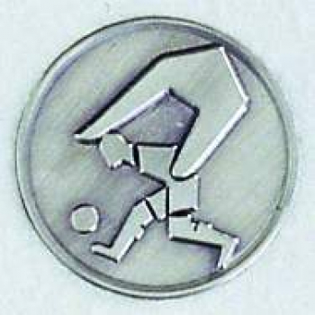 Zinn-Emblem 50mm Fußball "Tipp-Kick"