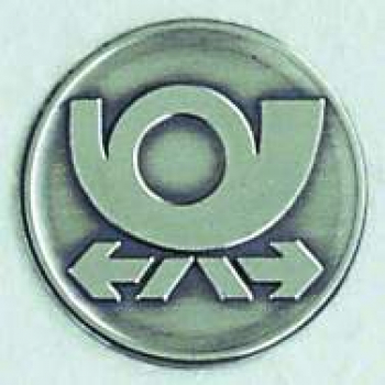 Zinn-Emblem 50mm Organisationen "Posthorn"