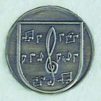 Zinn-Emblem 50mm Gesang und Musik "Musikverein"