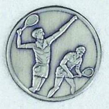 Zinn-Emblem 50mm Tennis "Herren Doppel"