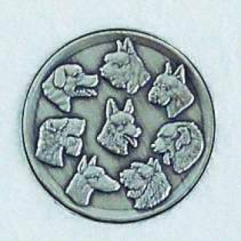 Zinn-Emblem 50mm Hunde "Gebrauchshunde"
