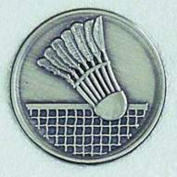 Zinn-Emblem 50mm "Badminton"
