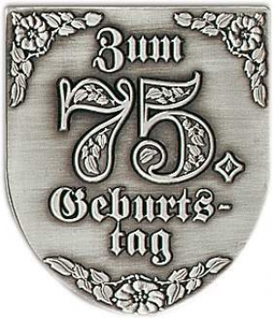 Zinn-Emblem Wappenform Geburtstag
