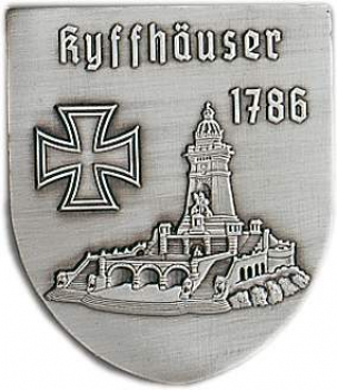 Zinn-Emblem Wappenform Kyffhäuser