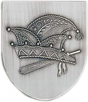Zinn-Emblem Wappenform Karneval