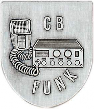 Zinn-Emblem Wappenform CB-Funk