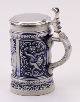 Preview: Krug 0,25 Ltr. mit gegossenen Zinndeckel