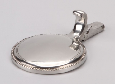 Zinndeckel Perlrand 75