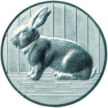 Emblem 25mm "Kaninchen 3D"