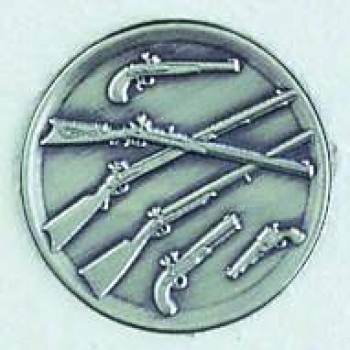 Zinn-Emblem 50mm Schützen "Schwarzpulver Schützen"