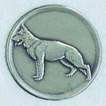 Zinn-Emblem 50mm Hunde "Schäferhund"