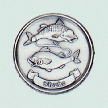 Zinn-Emblem 50mm Sternzeichen "Fische"