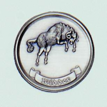 Zinn-Emblem 50mm Sternzeichen "Widder"