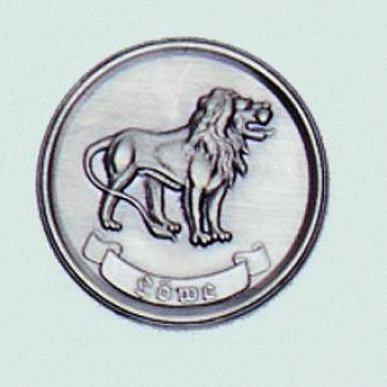 Zinn-Emblem 50mm Sternzeichen "Löwe"