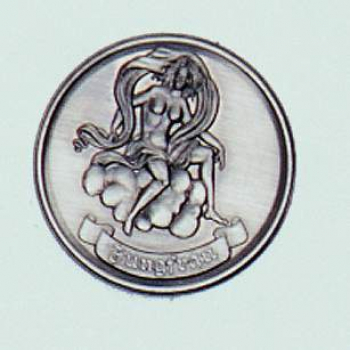 Zinn-Emblem 50mm Sternzeichen "Jungfrau"