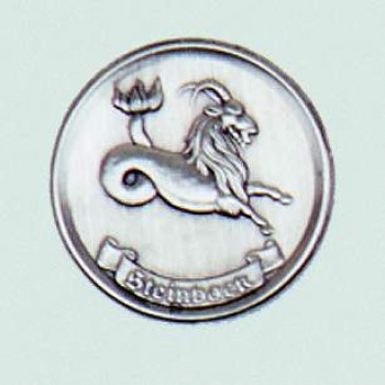Zinn-Emblem 50mm Sternzeichen "Steinbock"