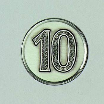 Zinn-Emblem 50mm Jubiläum 10