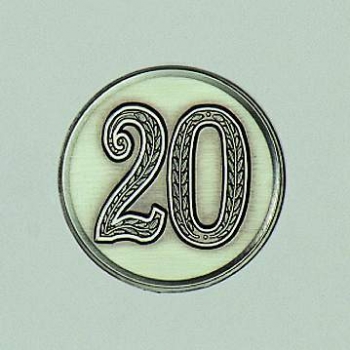 Zinn-Emblem 50mm Jubiläum 20