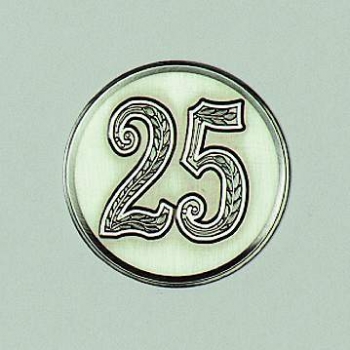 Zinn-Emblem 50mm Jubiläum 25
