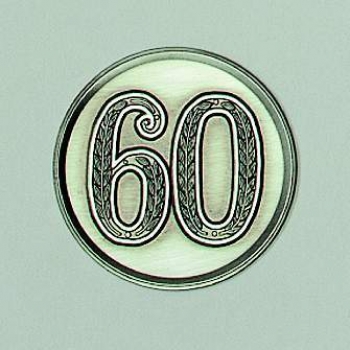 Zinn-Emblem 50mm Jubiläum 60