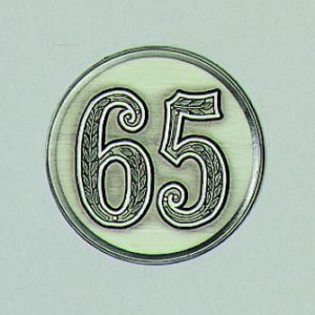 Zinn-Emblem 50mm Jubiläum 65
