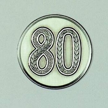 Zinn-Emblem 50mm Jubiläum 80