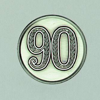 Zinn-Emblem 50mm Jubiläum 90