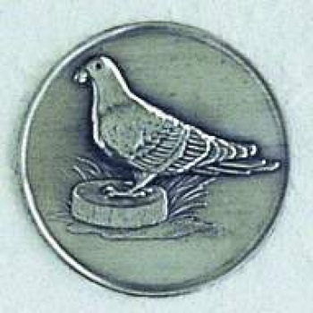 Zinn-Emblem 50mm Tauben "Taube"
