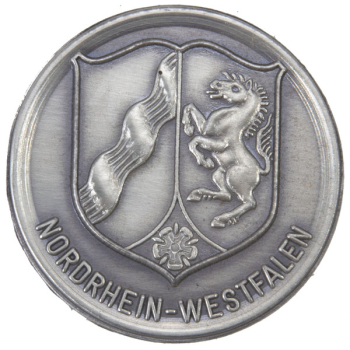 Zinn-Emblem 50mm Bundesländer-Bundesrepublik "Nordrhein-Westfalen"