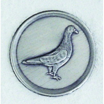 Zinn-Emblem 50mm Tauben "Elsterpurzler"