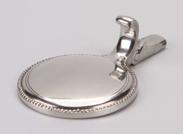 Zinndeckel Perlrand 75
