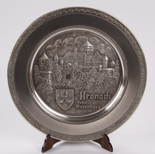 Zinnteller Kronach Feste Rosenberg