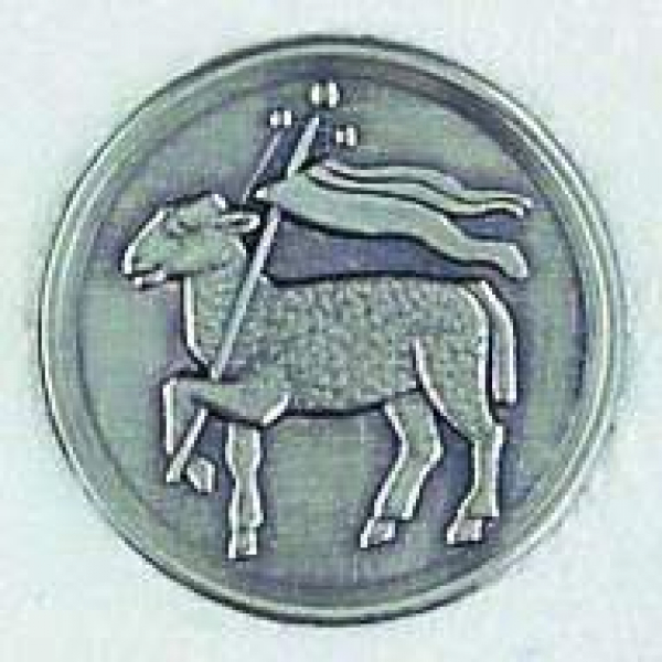 Zinn-Emblem 50mm Berufe "Fleischer"
