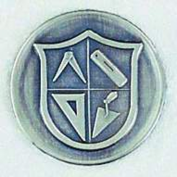 Zinn-Emblem 50mm Berufe "Maurer"