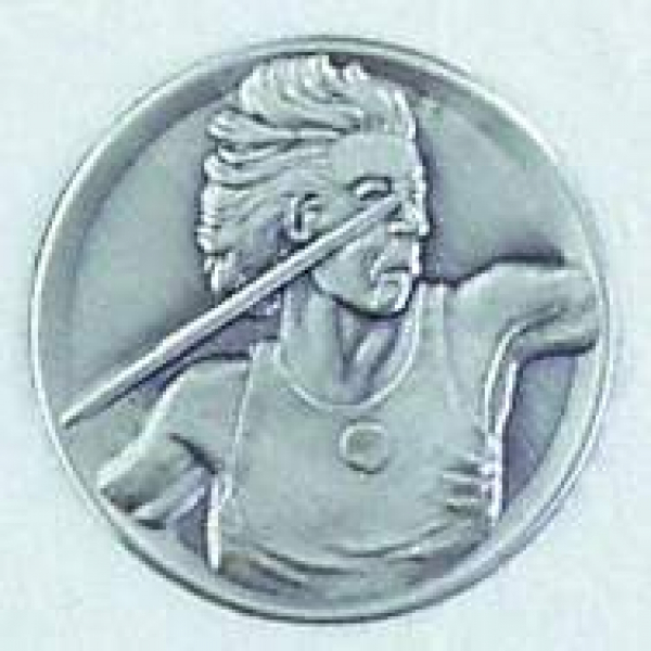 Zinn-Emblem 50mm Leichtathletik "Speerwurf"