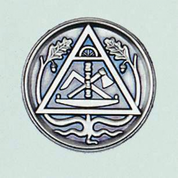 Zinn-Emblem 50mm Berufe "Zimmermann"