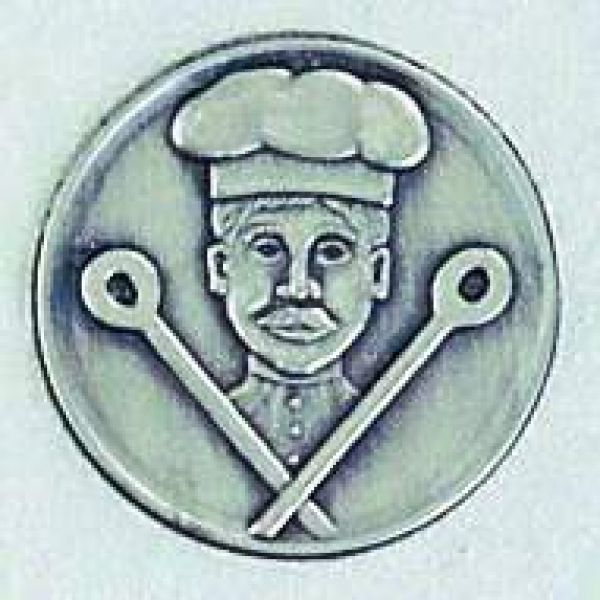 Zinn-Emblem 50mm Berufe "Koch"